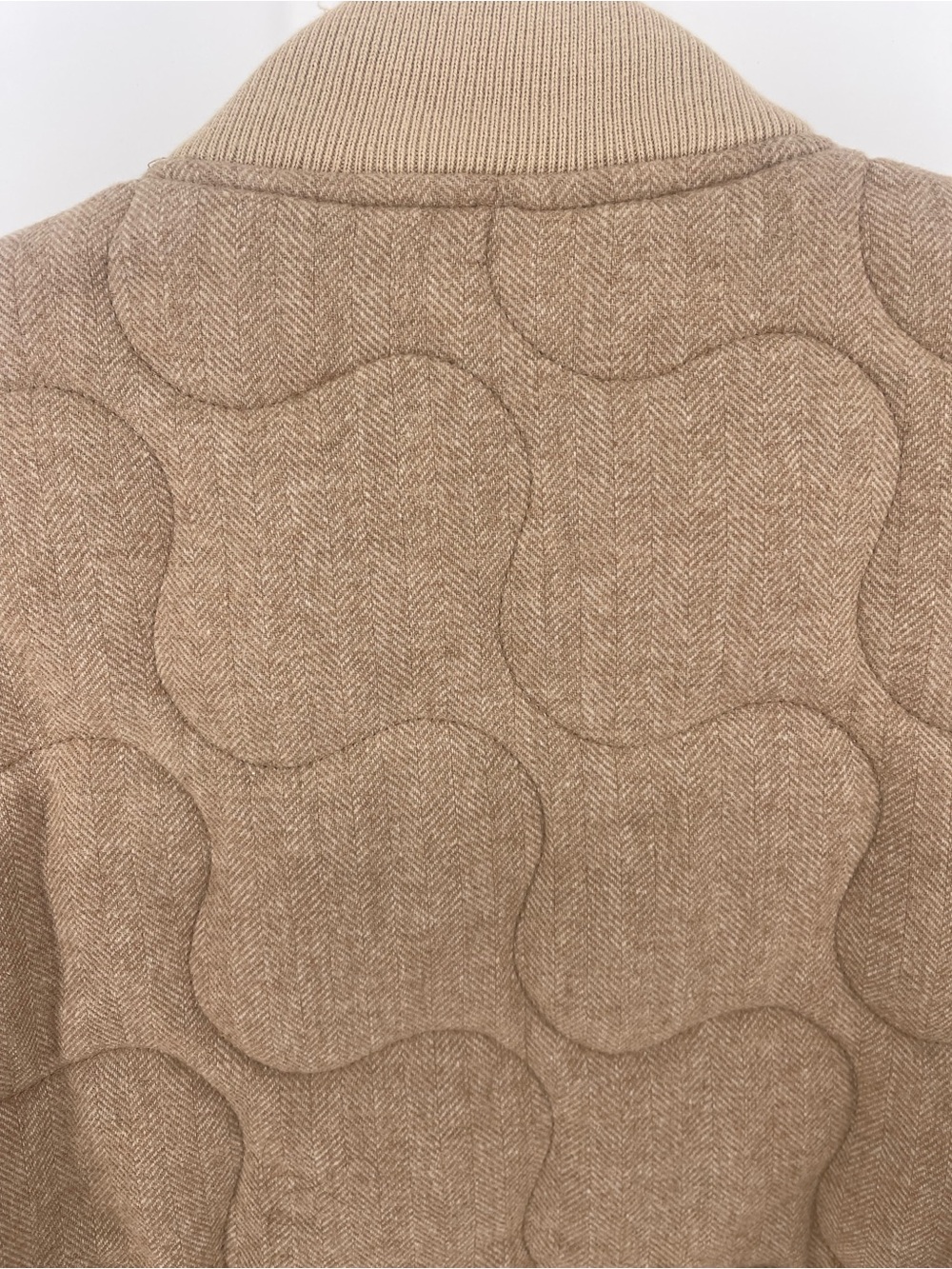 Madewell Quilted Bomber Jacket in Camel - Picture 11 of 15